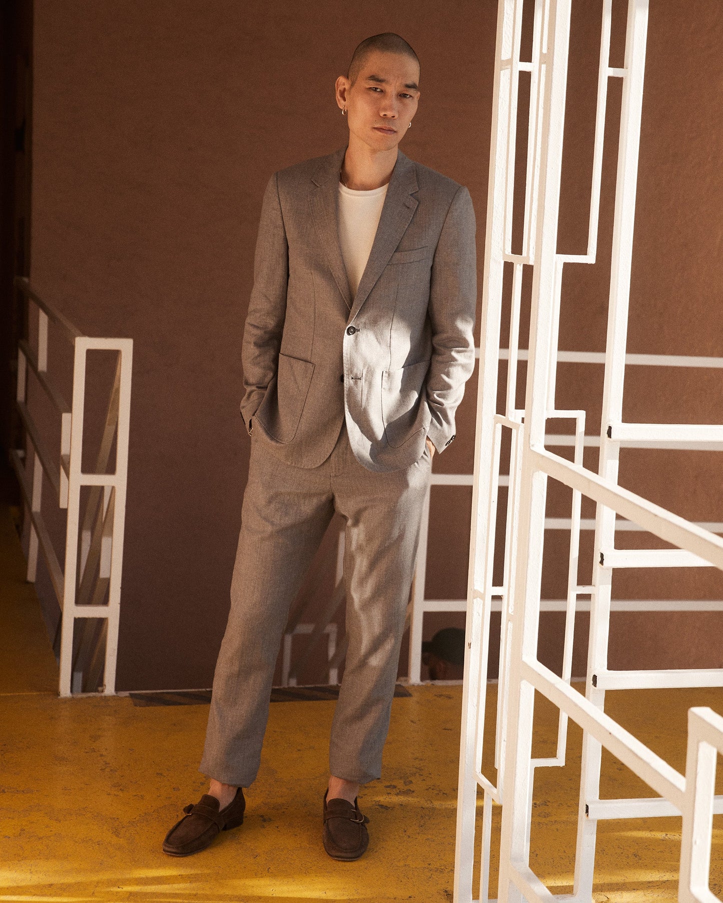 Textured Walton Jacket Grey Billy Reid