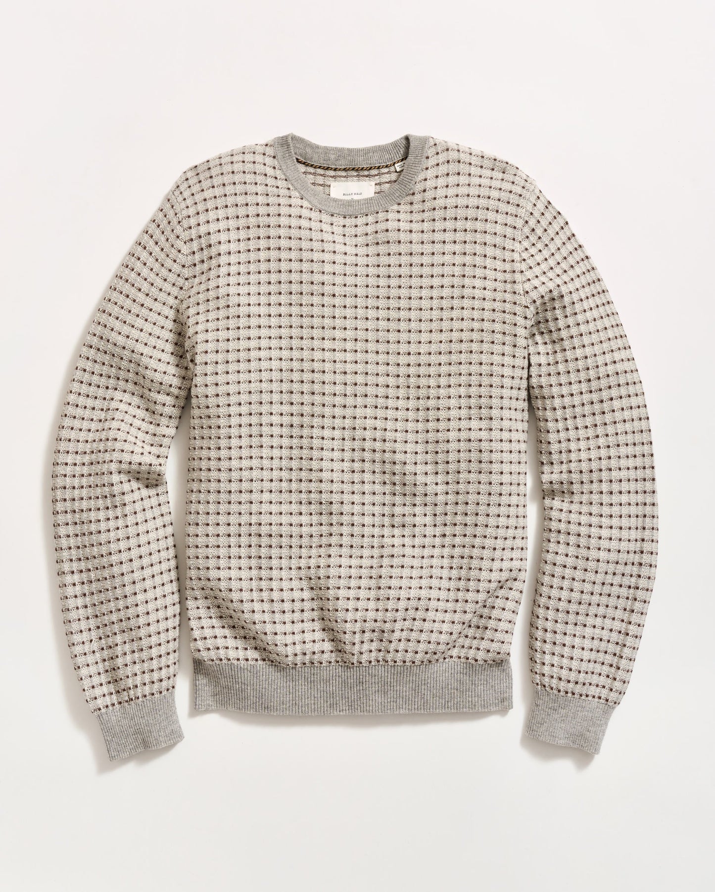 Grid Texture Jacquard Crew Multi Billy Reid