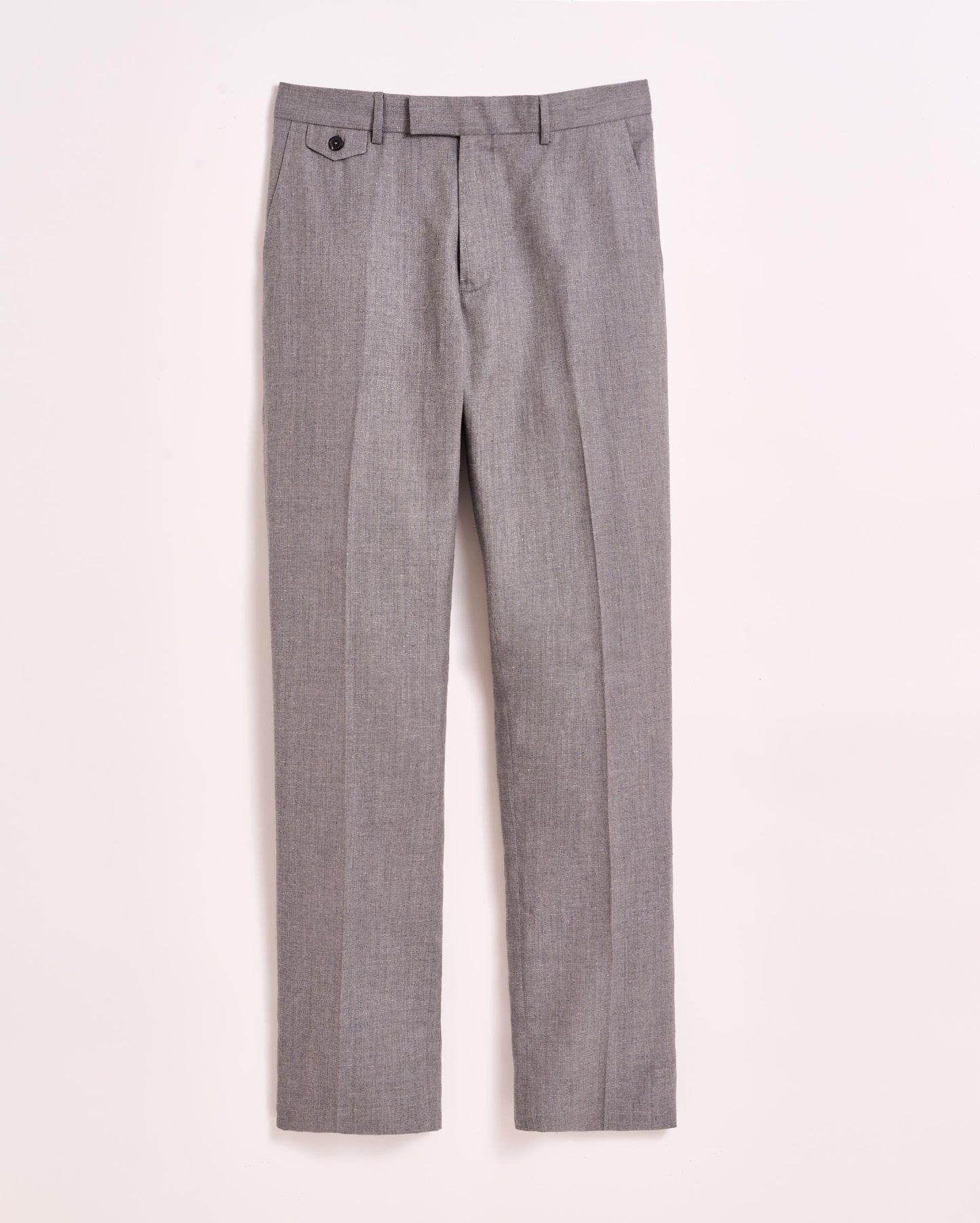 Textured Flat Front Trouser Grey Billy Reid