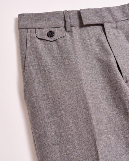 Textured Flat Front Trouser Grey Billy Reid