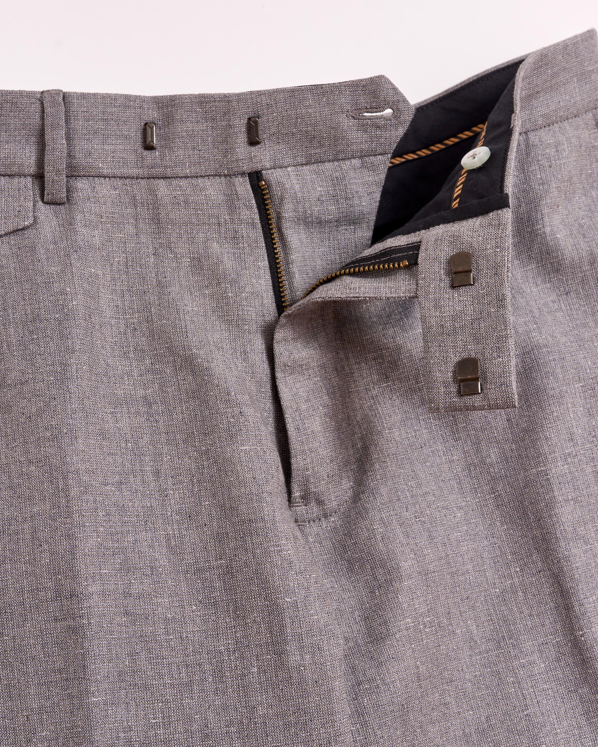 Textured Flat Front Trouser Grey Billy Reid