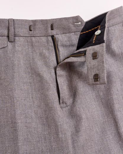 Textured Flat Front Trouser Grey Billy Reid
