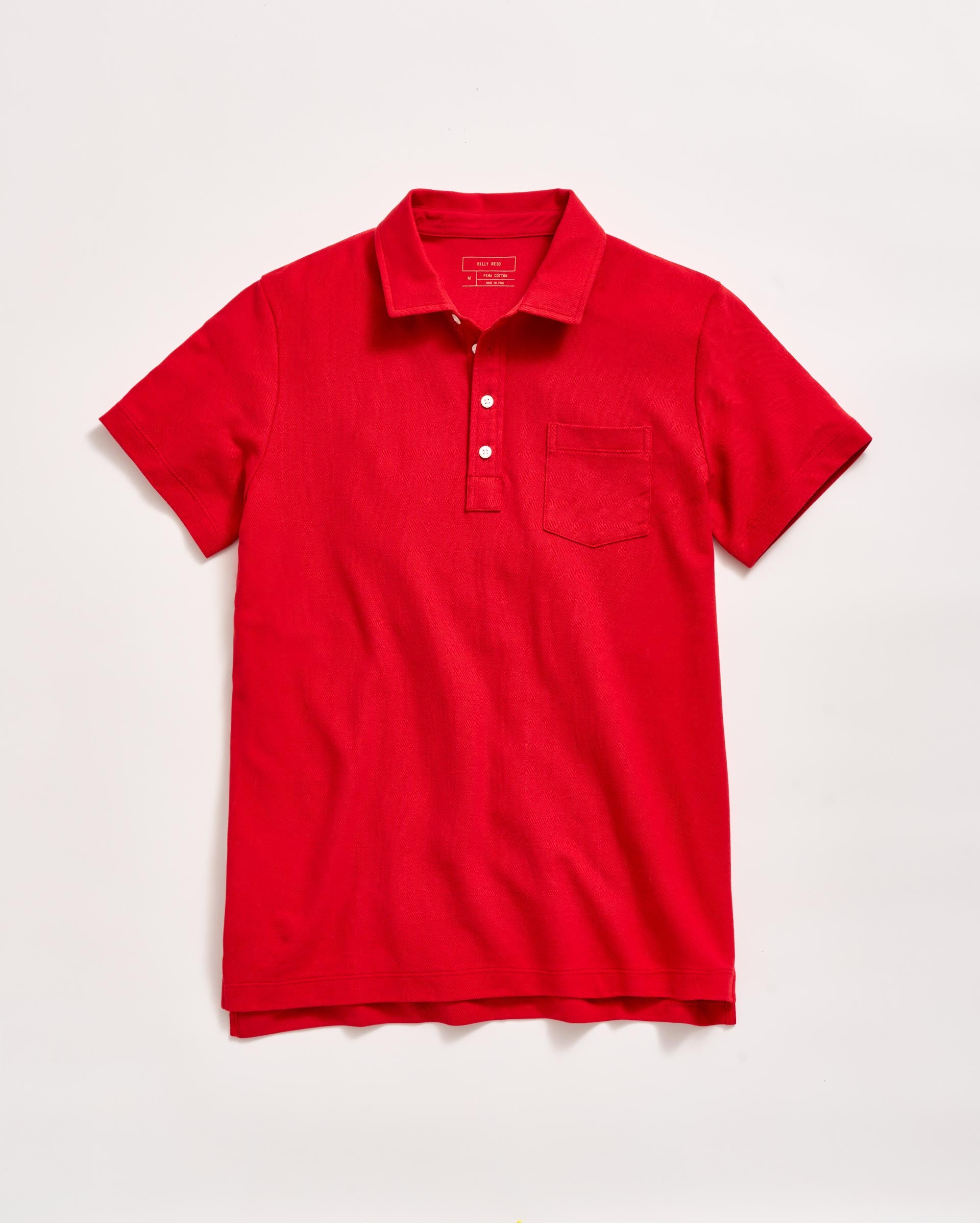Pique Pensacola Polo Pompeian Red Billy Reid