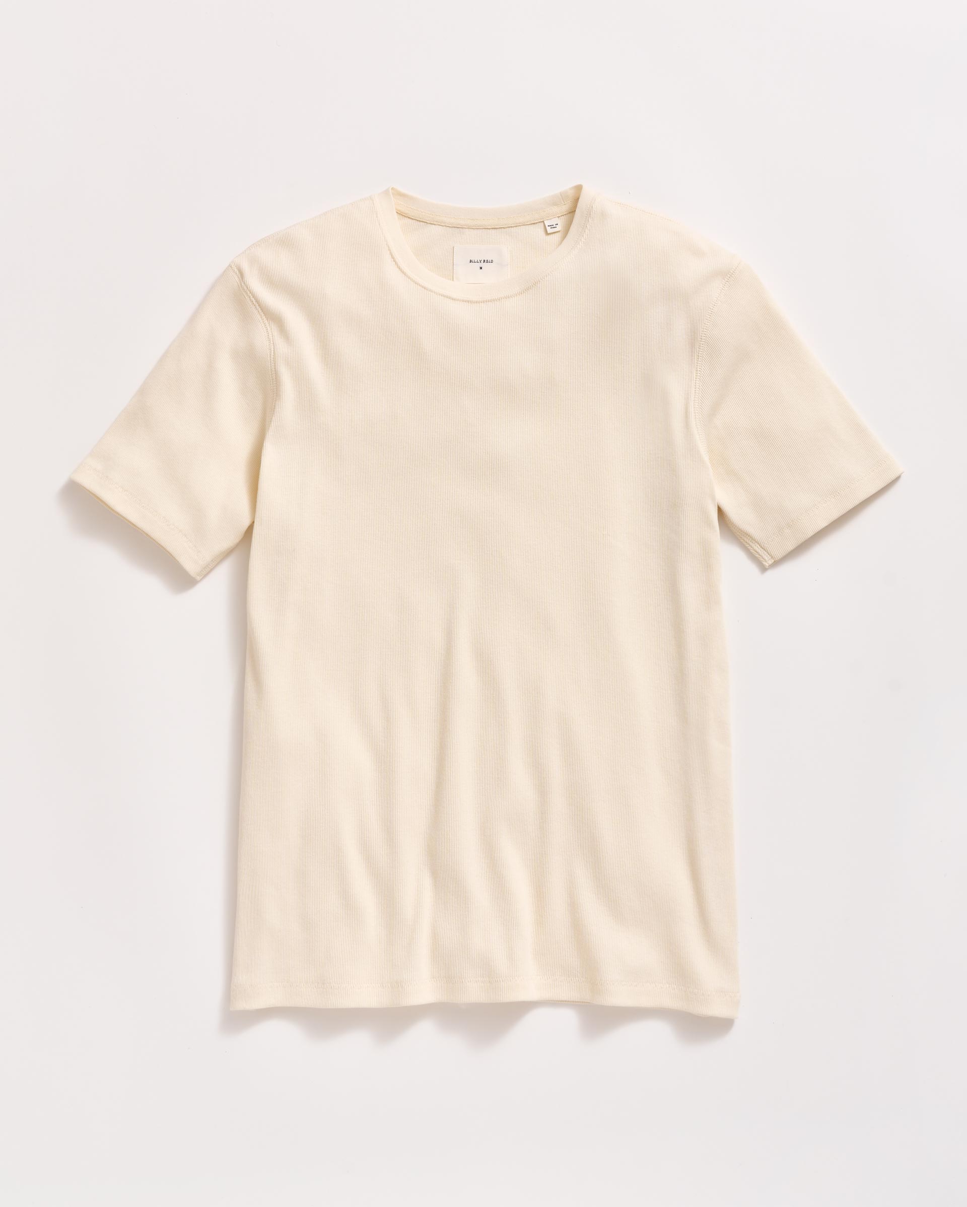 Short Sleeve Rib Crew Tinted White Billy Reid
