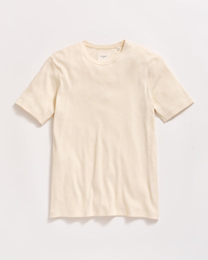Short Sleeve Rib Crew Tinted White Billy Reid