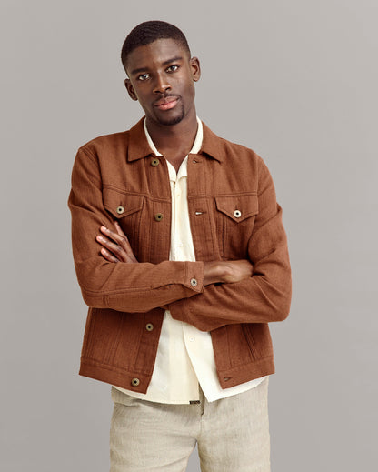 Tupelo Trucker Jacket Oak Brown/Chocolate Billy Reid