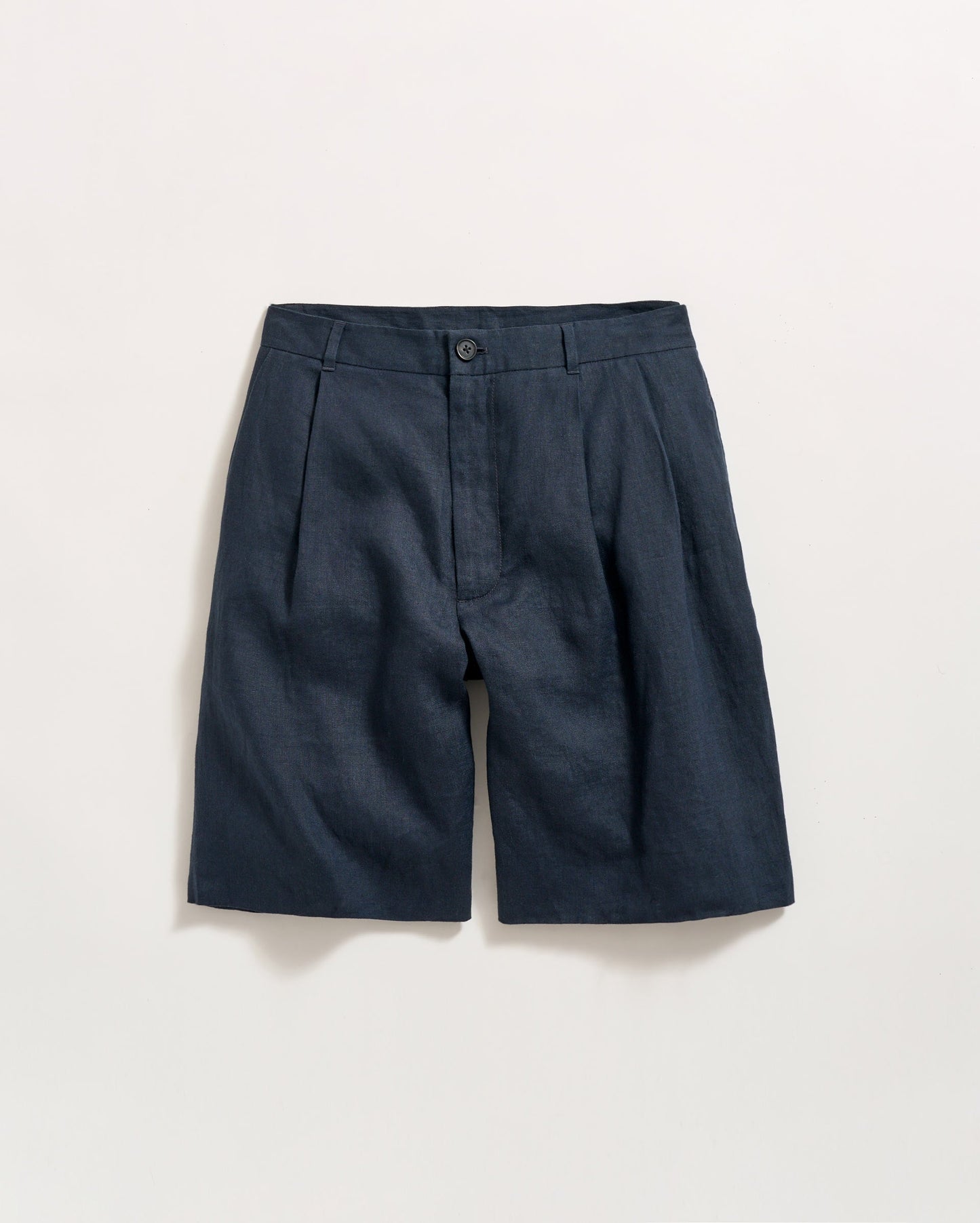 Double Pleated Short Carbon Blue Billy Reid