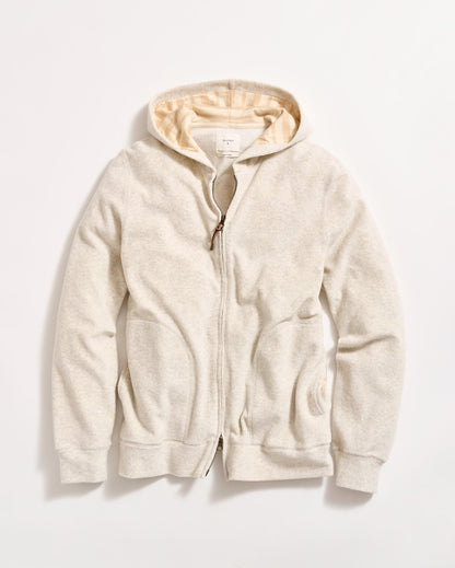 Numajiri Terry Zip Hoodie Grey Melange Billy Reid