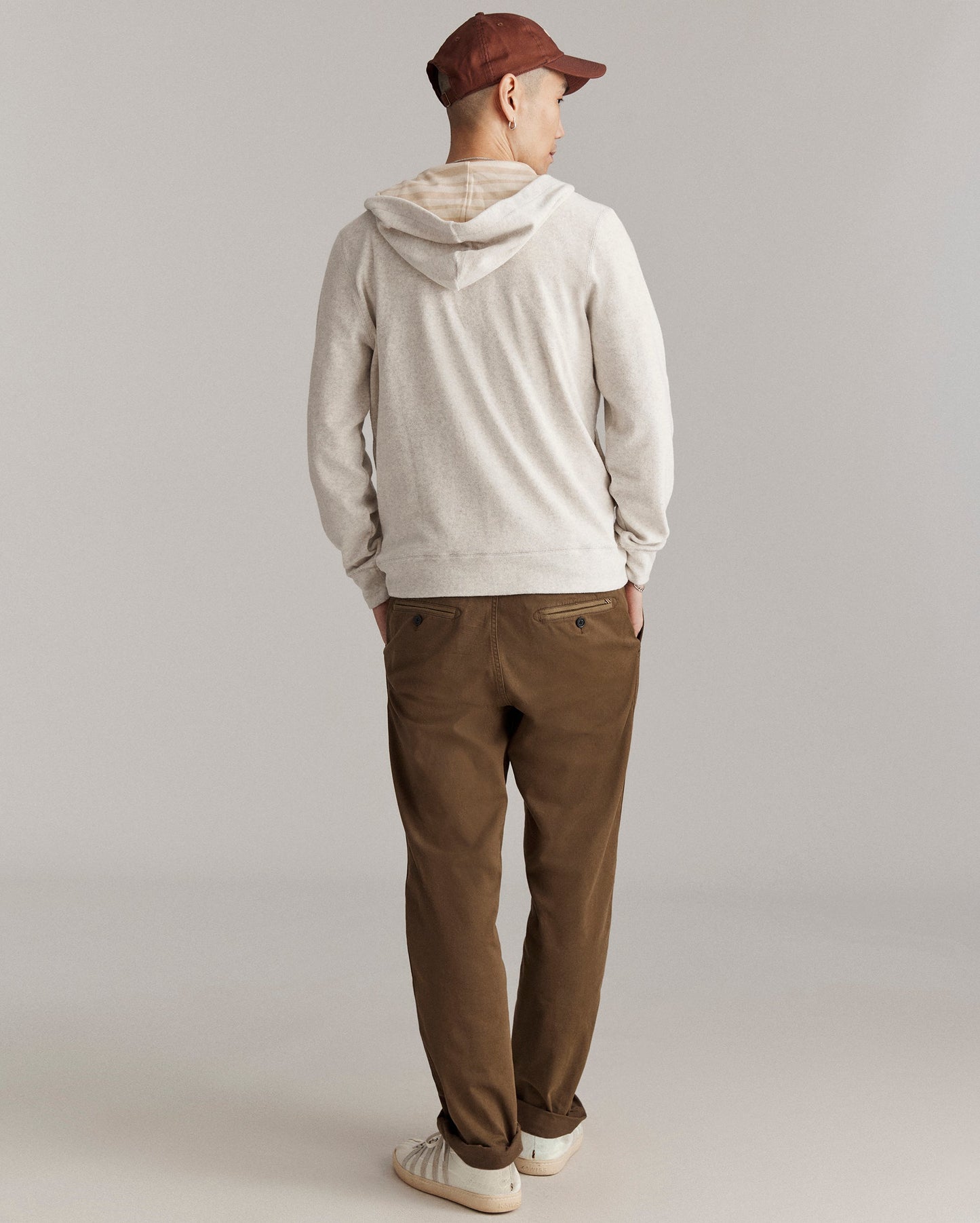 Numajiri Terry Zip Hoodie Grey Melange Billy Reid