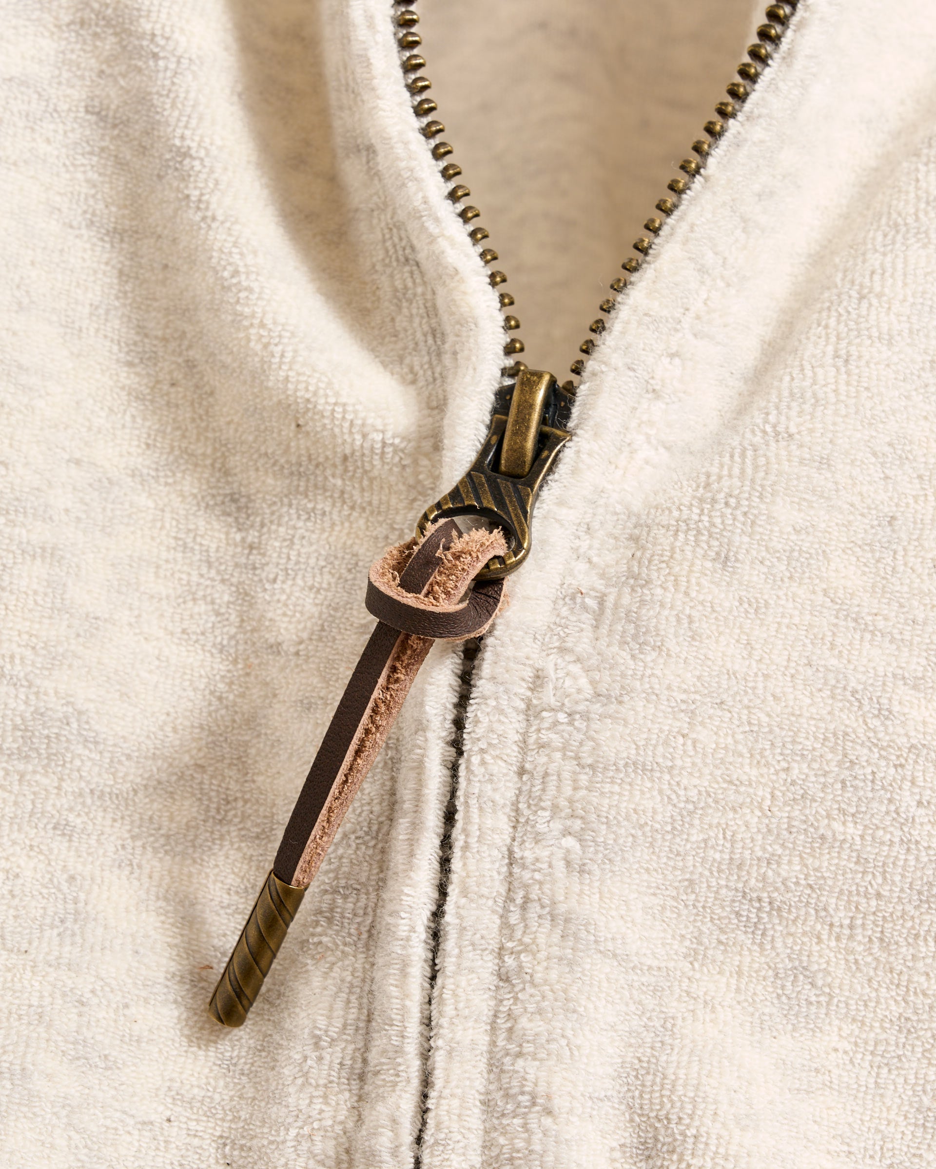 Numajiri Terry Zip Hoodie Grey Melange Billy Reid