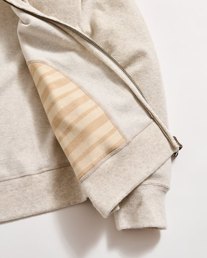 Numajiri Terry Zip Hoodie Grey Melange Billy Reid