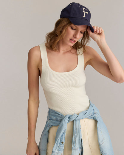 Transfer Rib U Tank Ivory Billy Reid