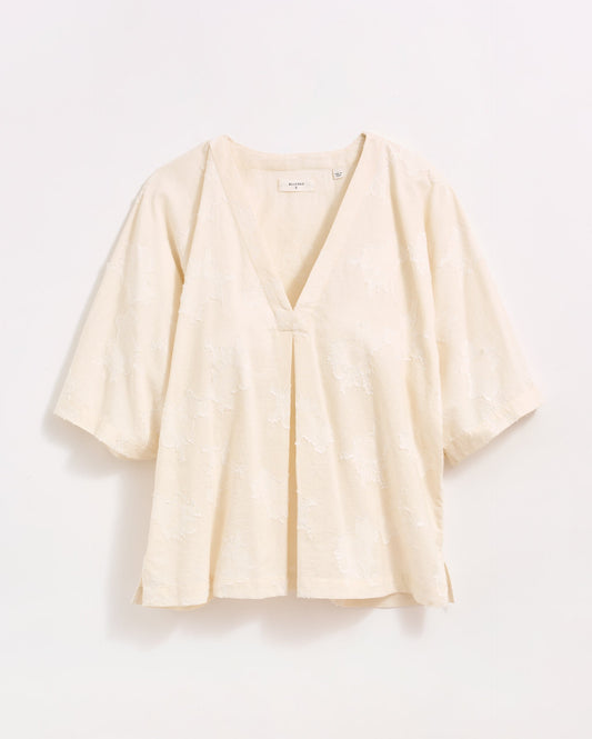 V-Pleat Blouse Natural Billy Reid