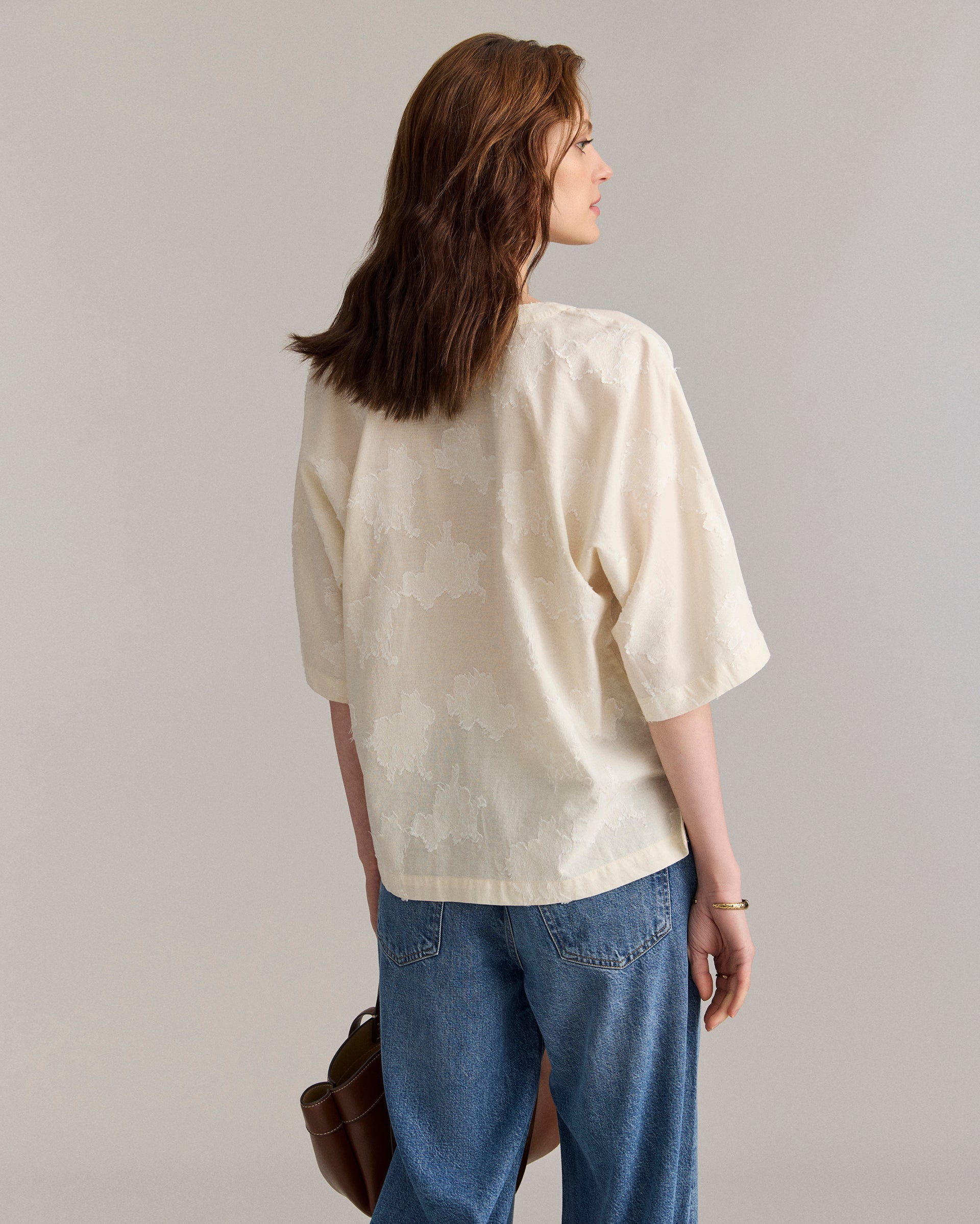 V-Pleat Blouse Natural Billy Reid