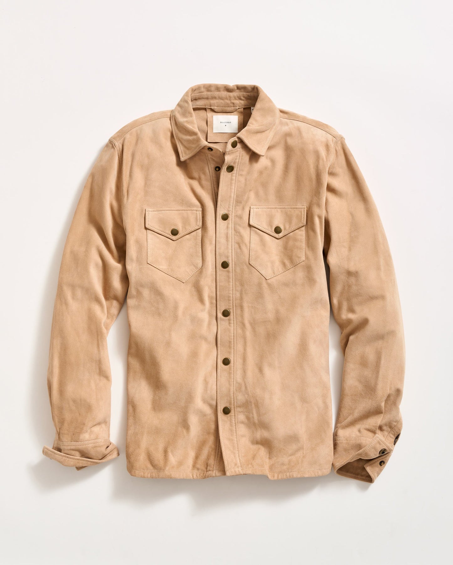 Savoy Suede Workshirt Light Tan Billy Reid