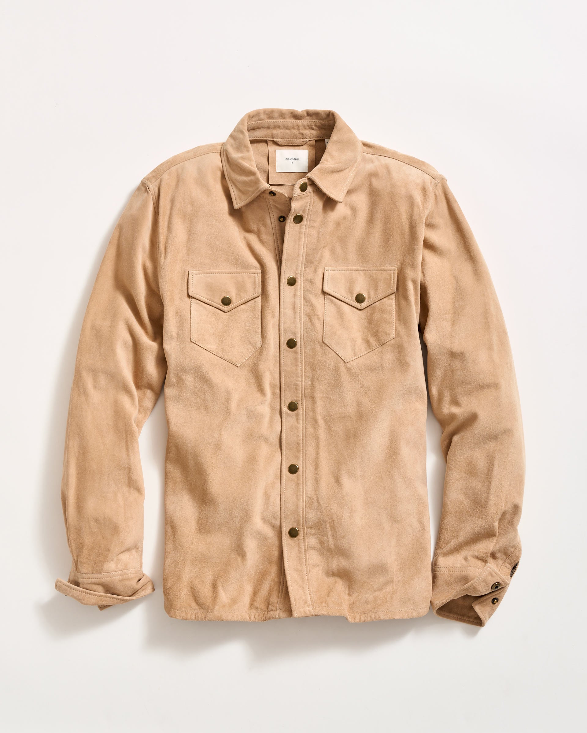 Savoy Suede Workshirt Light Tan Billy Reid