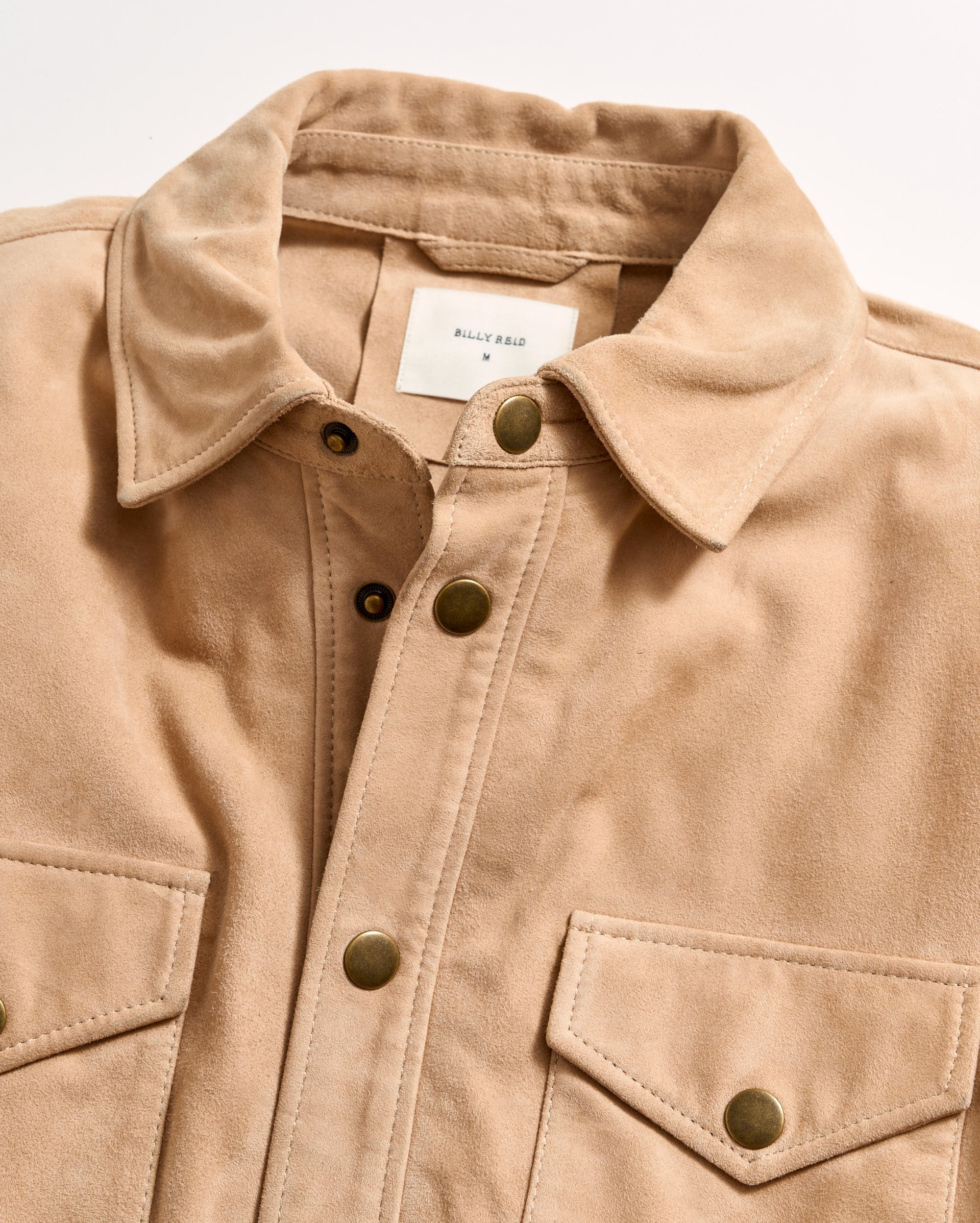 Savoy Suede Workshirt Light Tan Billy Reid