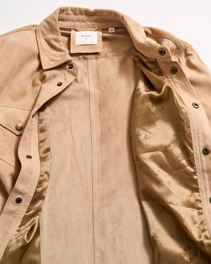 Savoy Suede Workshirt Light Tan Billy Reid