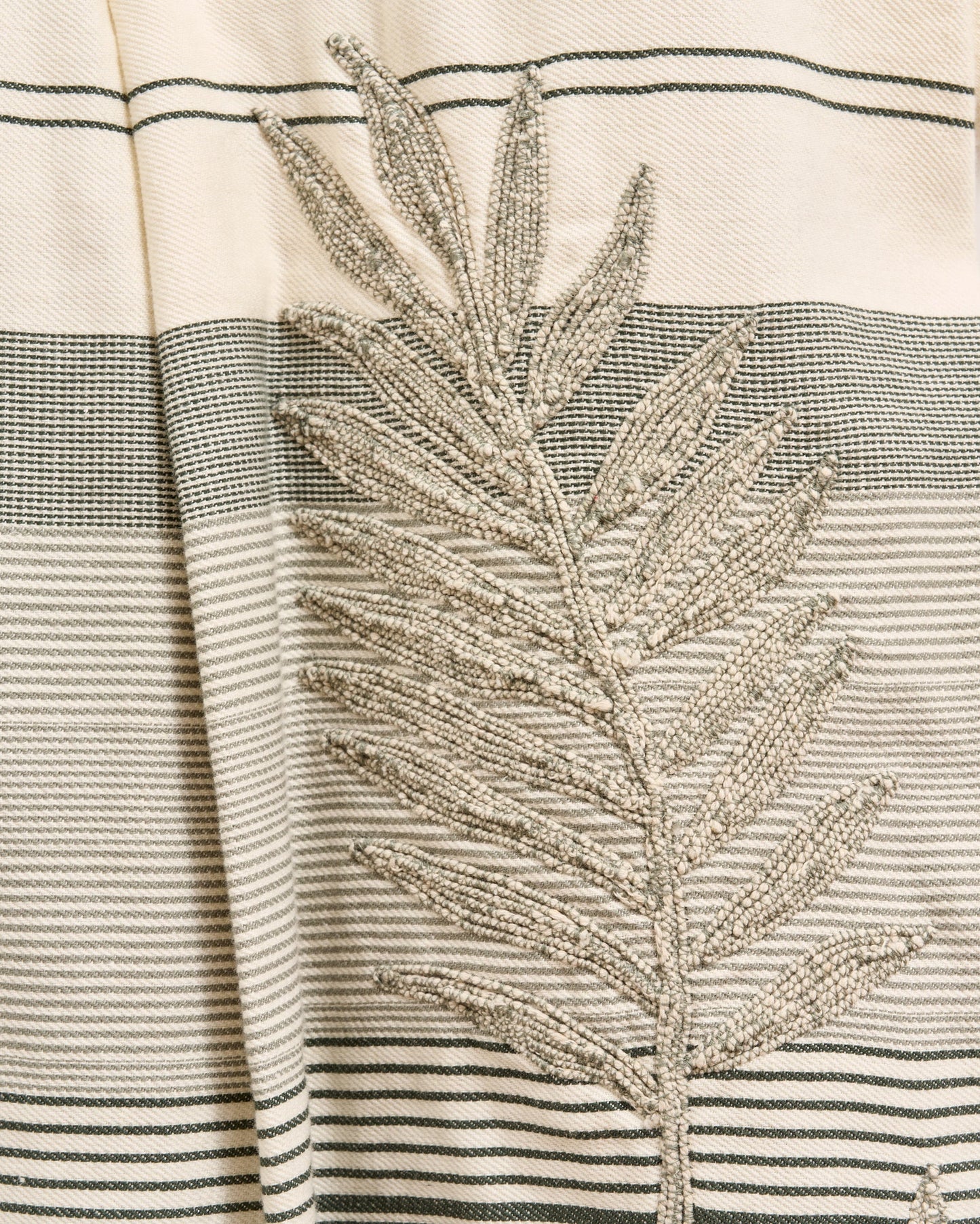 Desert Palm Embroidered Shirt Dress Natural/Green Billy Reid