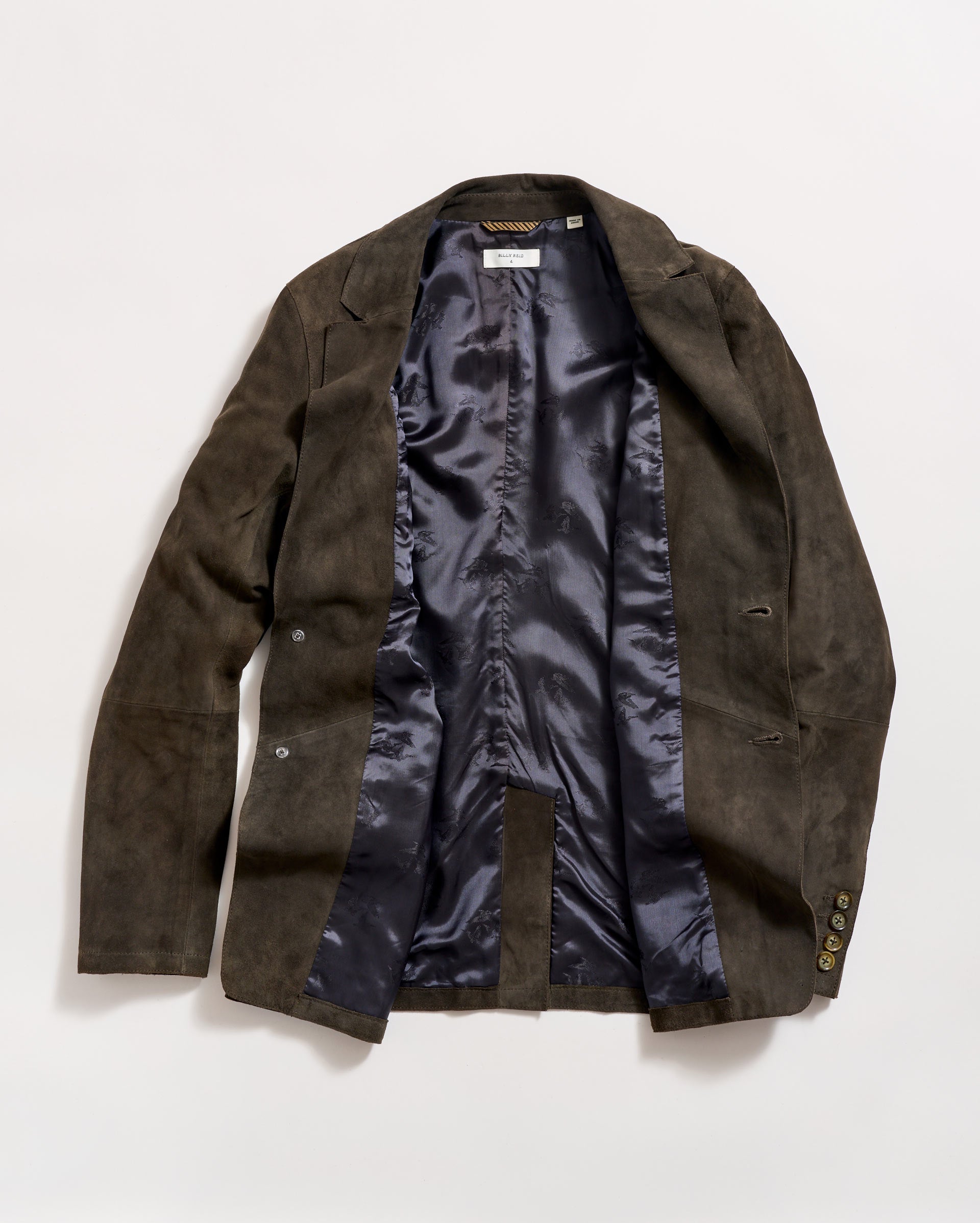 Fringe Suede Blazer Evergreen Billy Reid