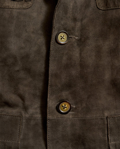 Fringe Suede Blazer Evergreen Billy Reid