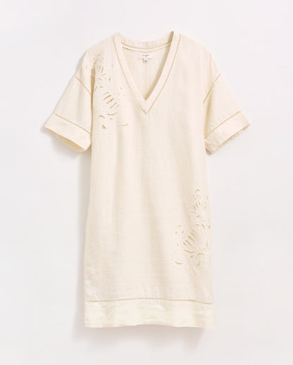 Linen Protea Eyelet Dress White Billy Reid