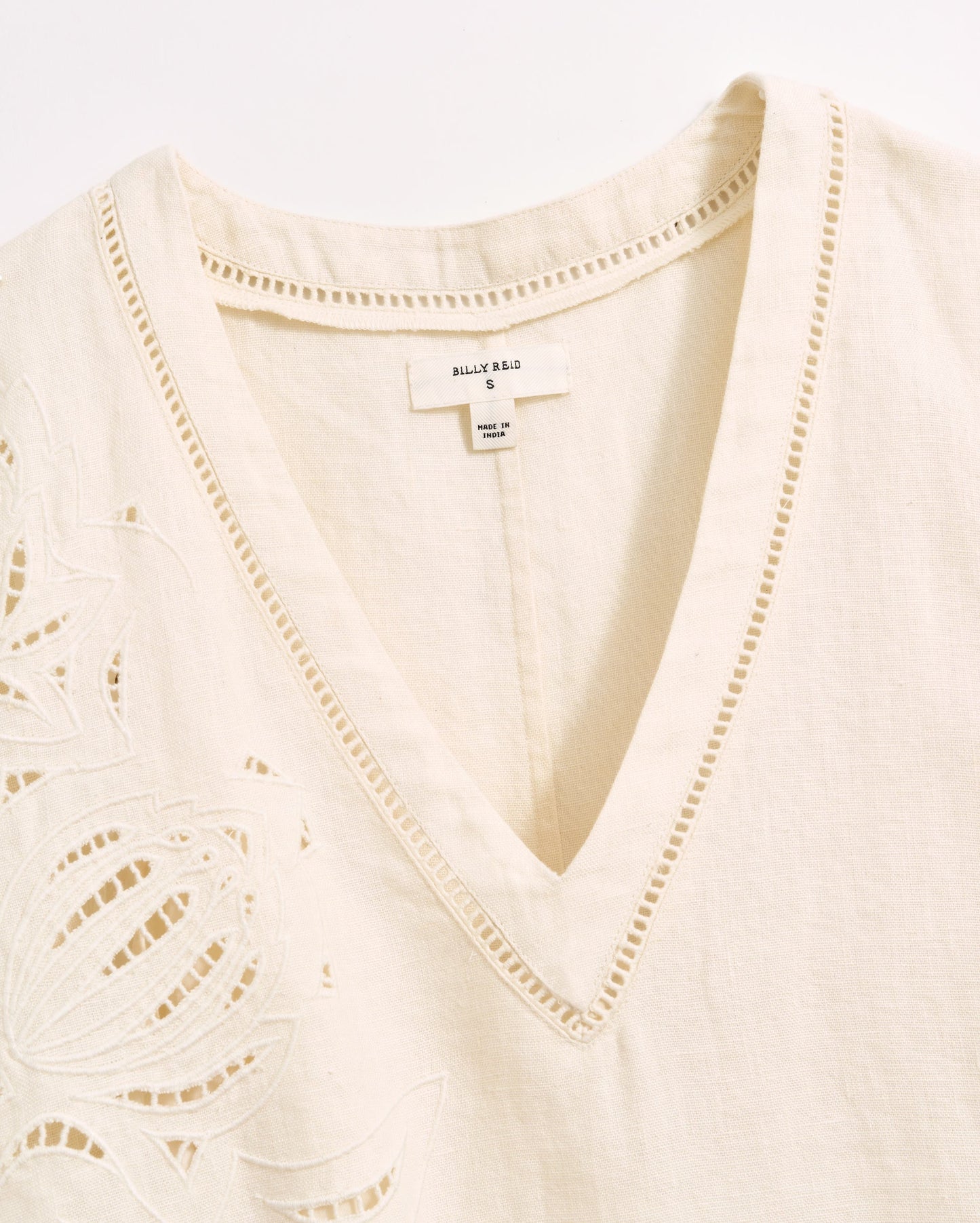 Linen Protea Eyelet Dress White Billy Reid