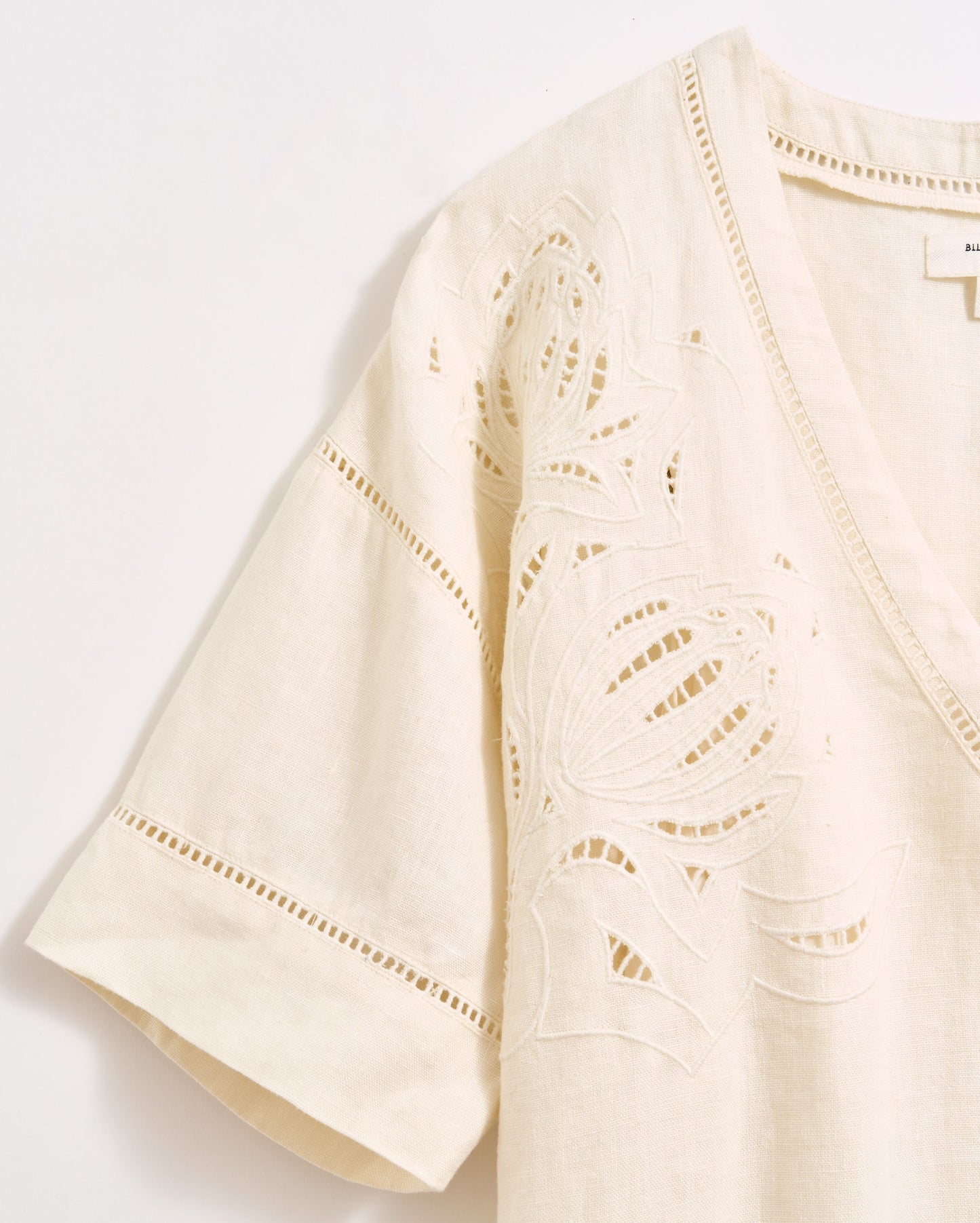 Linen Protea Eyelet Dress White Billy Reid