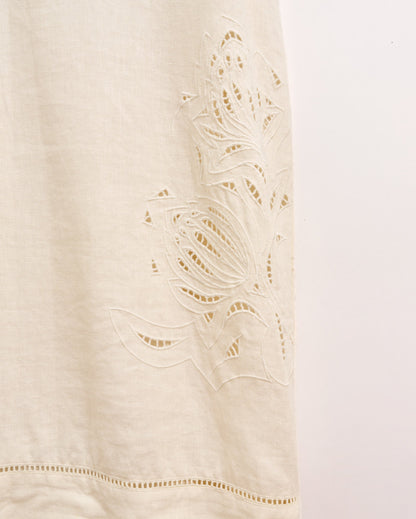 Linen Protea Eyelet Dress White Billy Reid