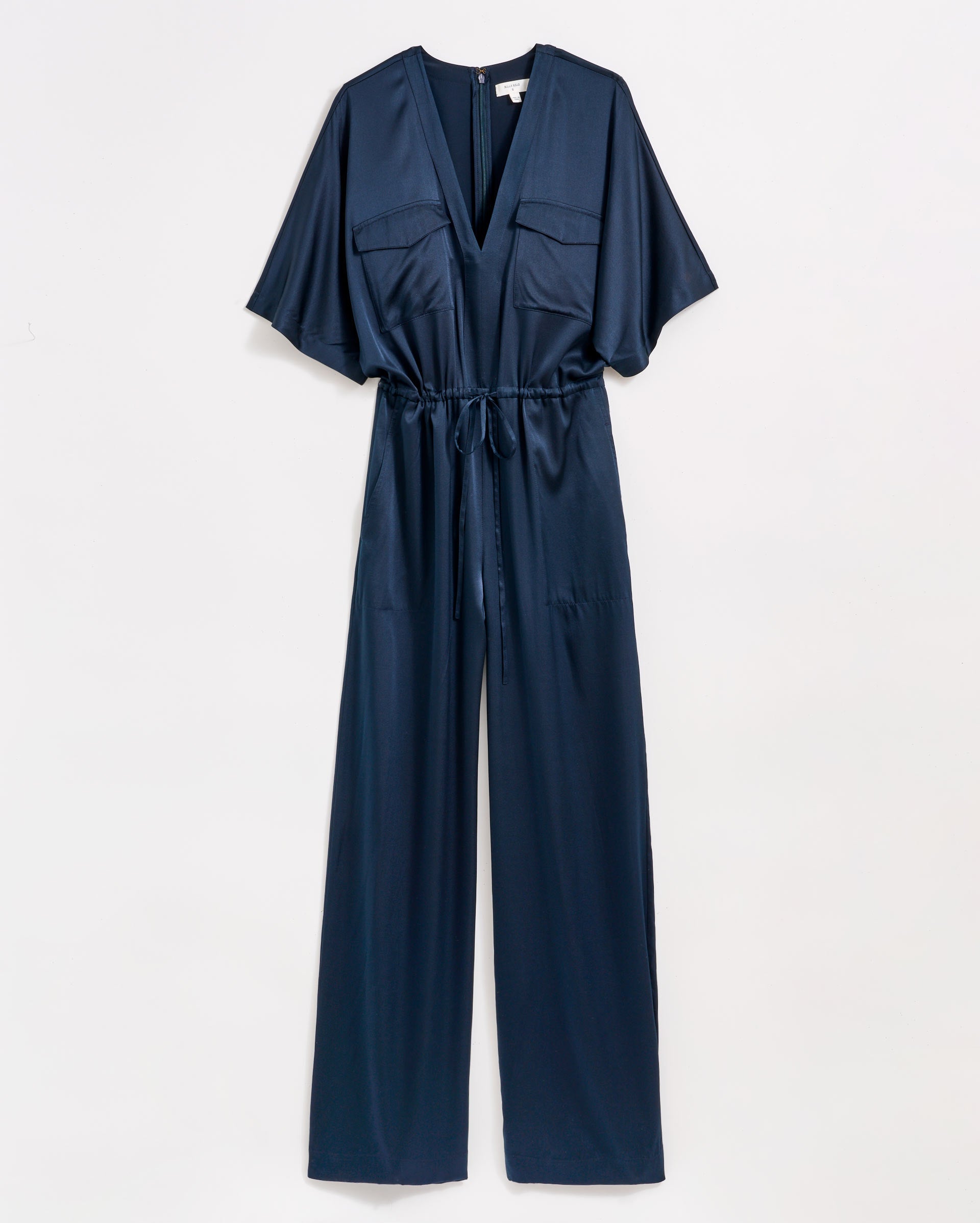 Silk Jumpsuit Navy Billy Reid