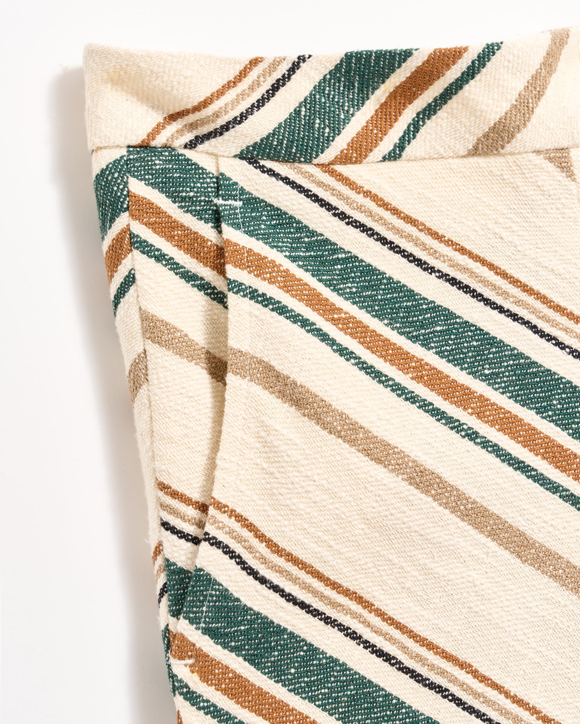 Desert Stripe Trouser Skirt Natural Green Billy Reid