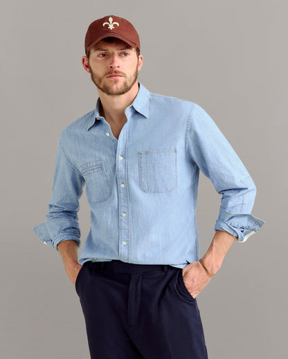 Chambray Field Shirt Chambray Billy Reid
