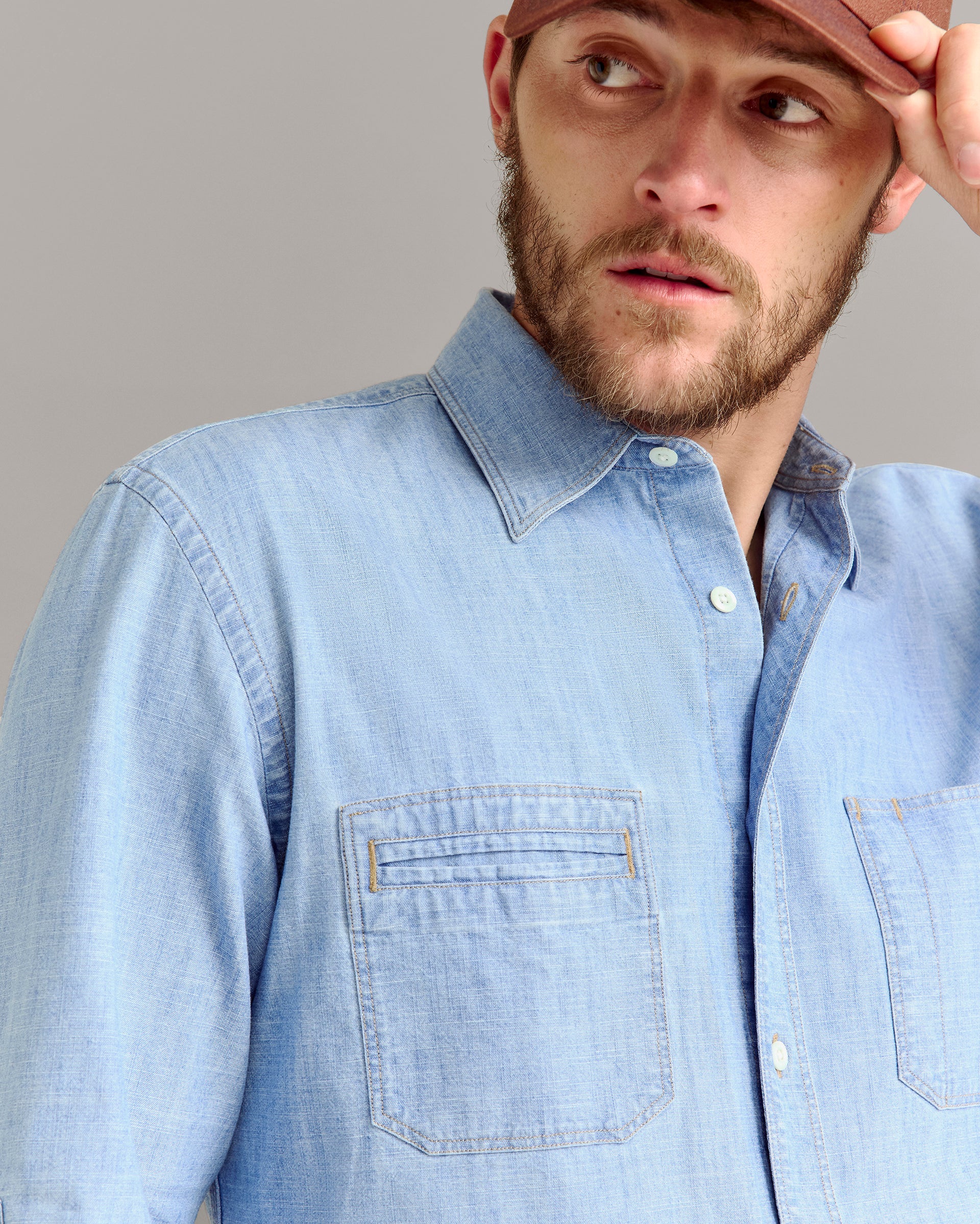 Chambray Field Shirt Chambray Billy Reid