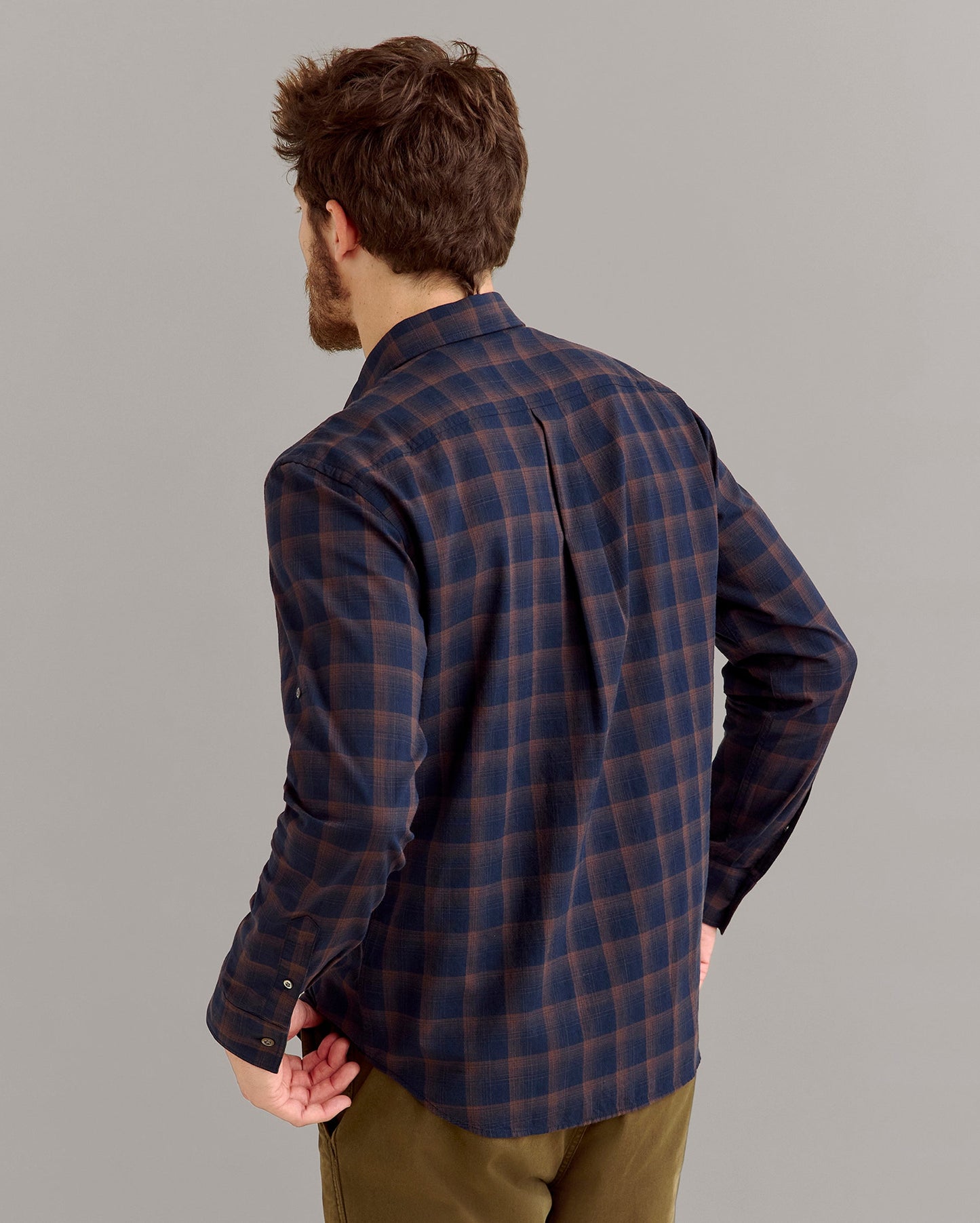 Shadow Plaid Scout Shirt Carbon Blue Billy Reid