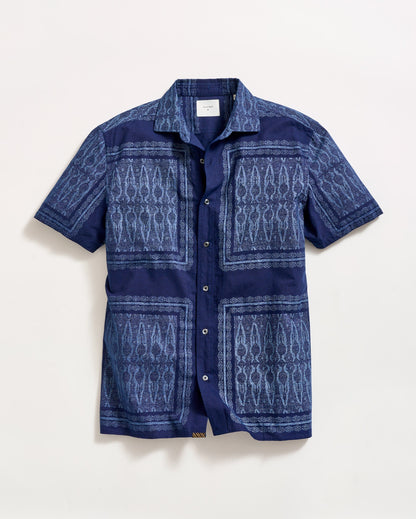 Short Sleeve Indigo Treme Shirt Indigo Billy Reid