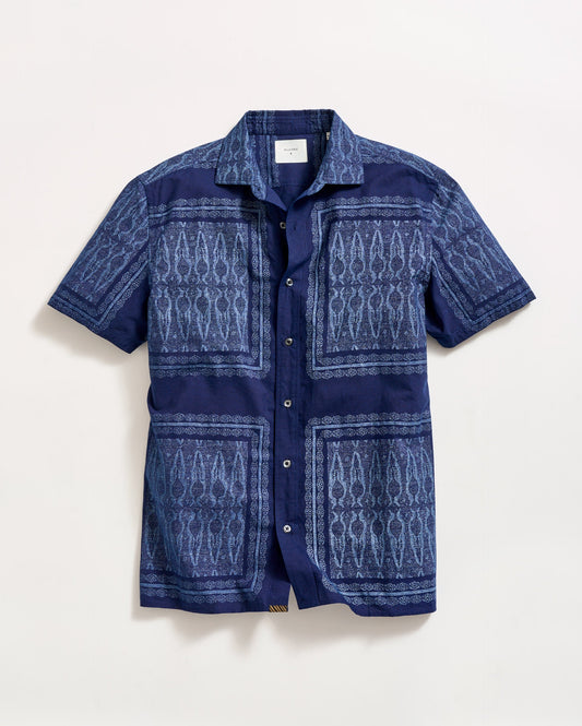 Short Sleeve Indigo Treme Shirt Indigo Billy Reid