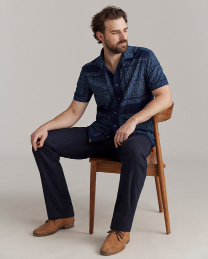 Short Sleeve Indigo Treme Shirt Indigo Billy Reid