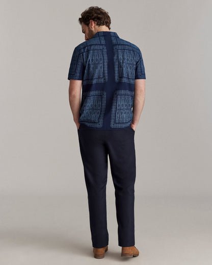 Short Sleeve Indigo Treme Shirt Indigo Billy Reid