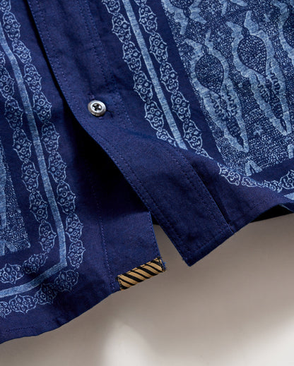 Short Sleeve Indigo Treme Shirt Indigo Billy Reid