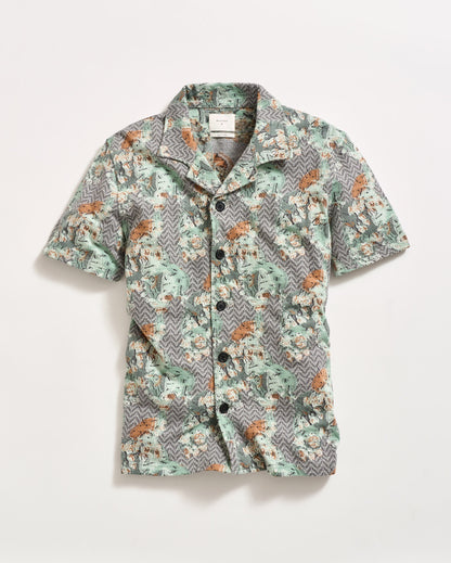 Cactus Jacquard Camp Shirt Multi Billy Reid