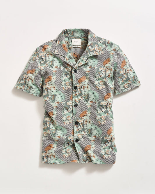 Cactus Jacquard Camp Shirt Multi Billy Reid