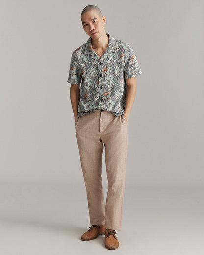 Cactus Jacquard Camp Shirt Multi Billy Reid
