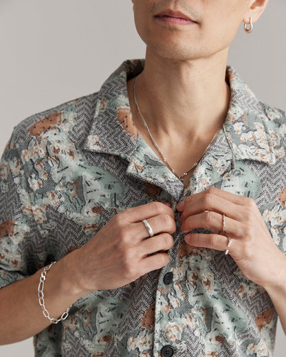 Cactus Jacquard Camp Shirt Multi Billy Reid