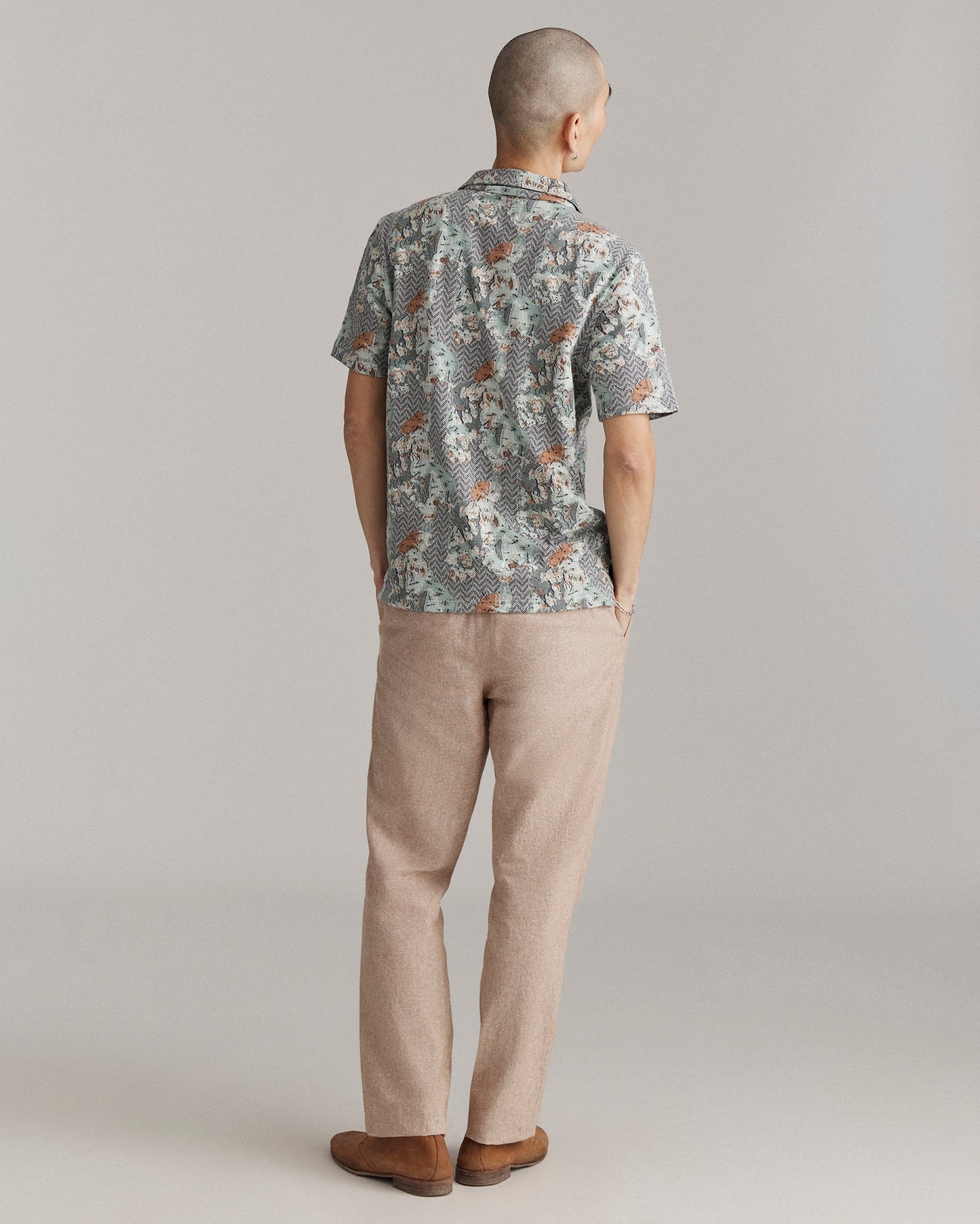 Cactus Jacquard Camp Shirt Multi Billy Reid