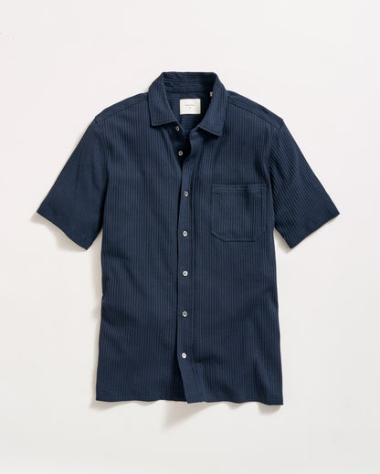 Short Sleeve Knit Treme Shirt Carbon Blue Billy Reid