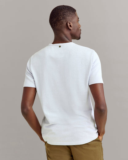 Short Sleeve Hemp Cotton Henley Grey Mist Billy Reid