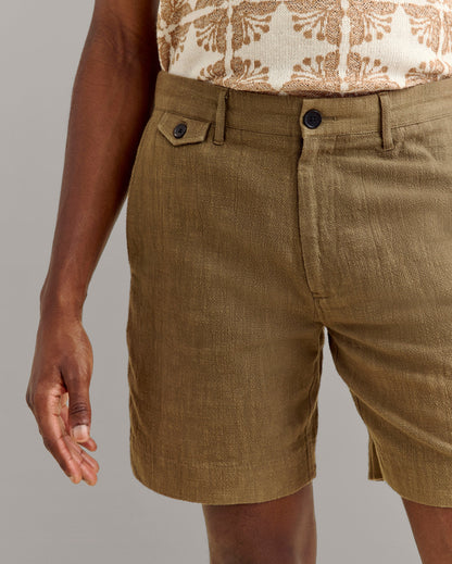 Slub Cotton Moore Short Moss Green Billy Reid