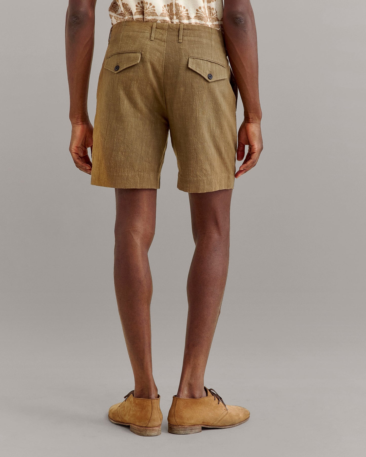 Slub Cotton Moore Short Moss Green Billy Reid