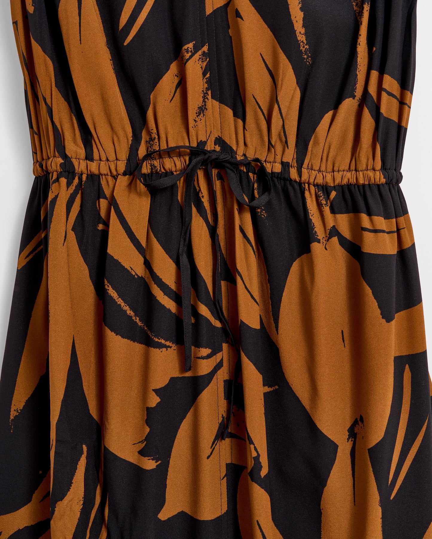Silk Brush Stroke V-Neck Maxi Dress Billy'S Brown/Black Billy Reid