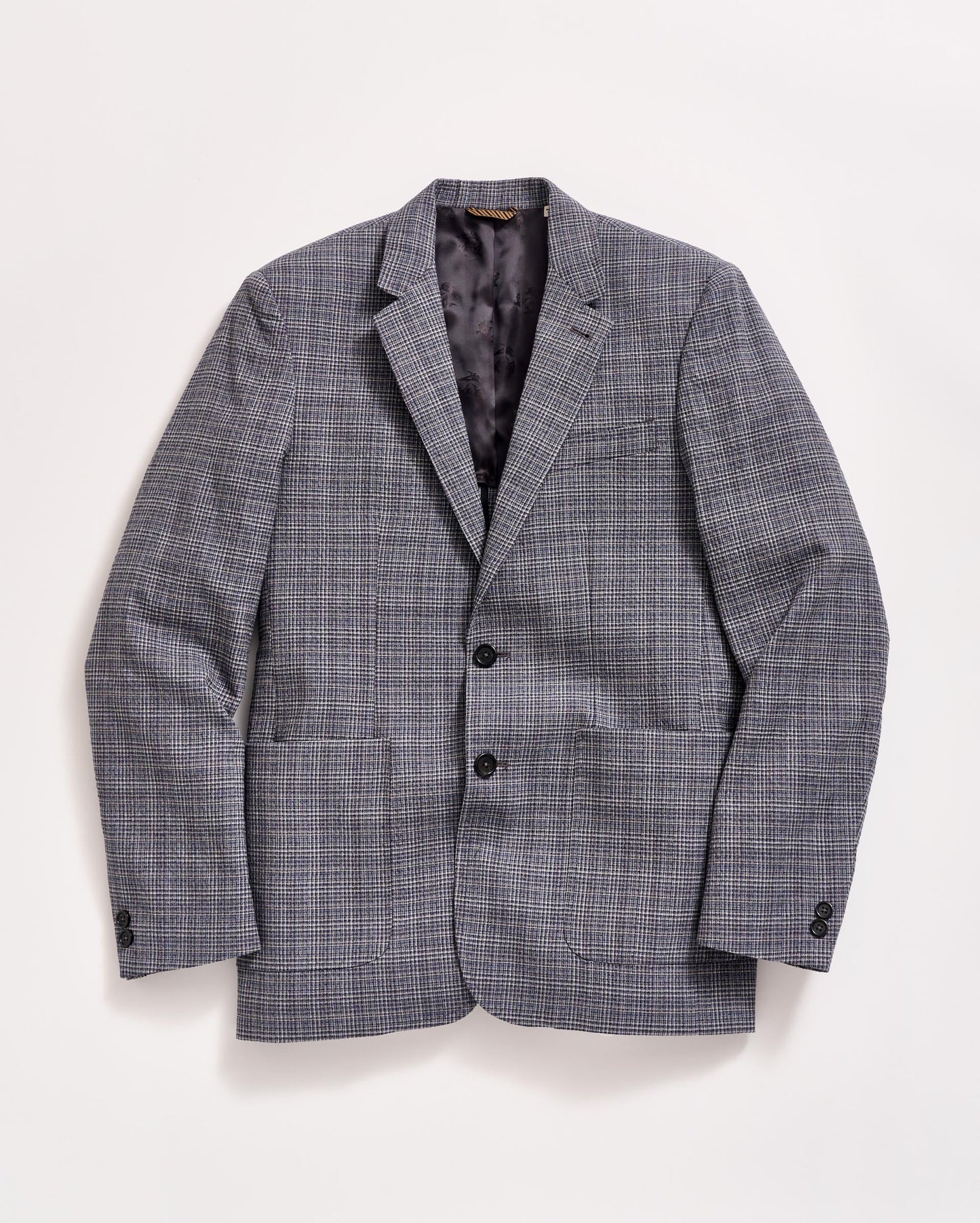 Micro-Plaid Walton Jacket Blue Multi Billy Reid
